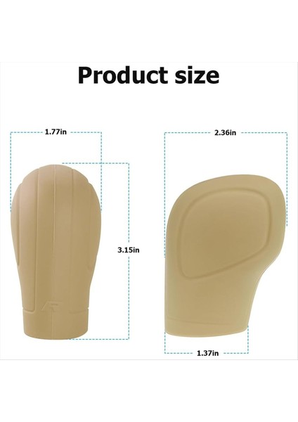 Araba Dişli Vites Düğmesi Kapağı Kayma Önleyici Otomatik Düğme Dişli Çubuk Koruyucusu Evrensel Araç Iç Aksesuarları (Bej) (Yurt Dışından) fırsatları