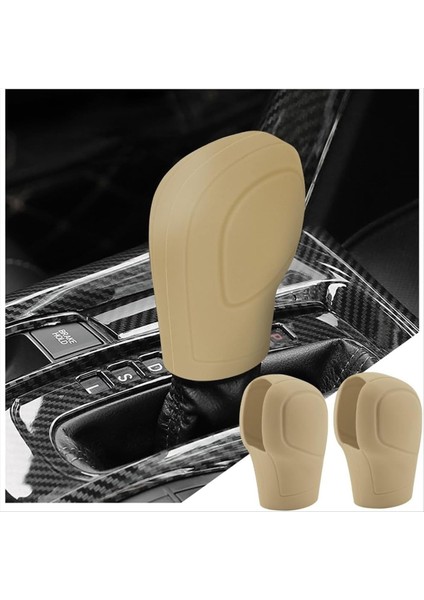Araba Dişli Vites Düğmesi Kapağı Kayma Önleyici Otomatik Düğme Dişli Çubuk Koruyucusu Evrensel Araç Iç Aksesuarları (Bej) (Yurt Dışından) indirimleri