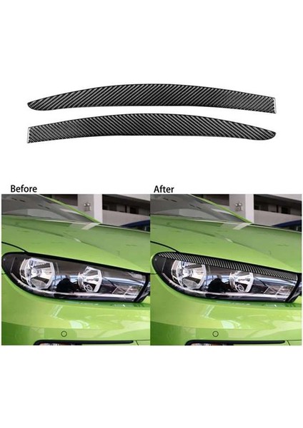 Araba Karbon Fiber Farlar Kaşları Göz Kapakları Scirocco Için 2009-2016 Için Kirpik Kafası Işık Lamba Çıkartmaları (Yurt Dışından) indirimleri