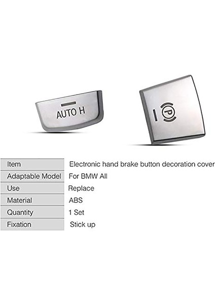 2x Abs Krom El Freni P Düğmesi Bmw F10 F07 F01 X3 F25 X4 F26 F11 F06 X5 F15 X6 F16 (Yurt Dışından) modelleri