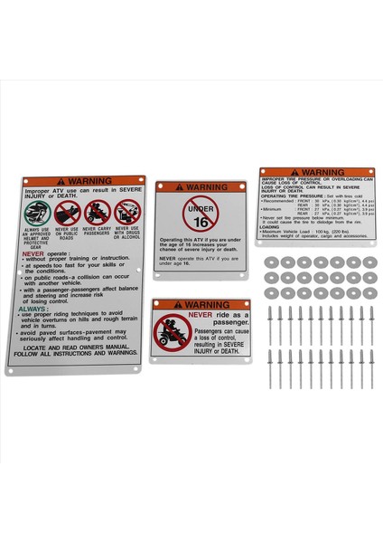 Yamaha Için 2x Uyarı Çıkartmaları Çıkartmalar Etiketleri Alüminyum Yedek Raptor Blaster Banshee (Yurt Dışından) fiyatları