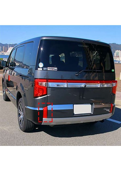 Mitsubishi Delica D5 2020 2021 Araba Krom Arka Reflektör Sis Işık Lamba Kapağı Trim Çerçeve Çerçeve Araba Stil (Yurt Dışından) fiyatları