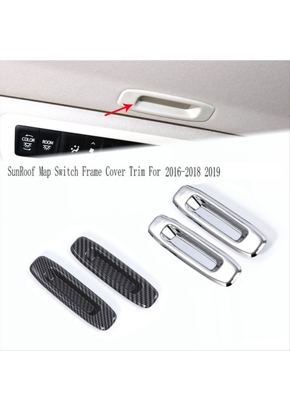 Toyota Alphard Için 2016-2018 Iç Arka Kubbe Araba Çatı Işığı Sunroof Harita Switch Çerçeve Kapak Döşeme Gümüş (Yurt Dışından) modelleri