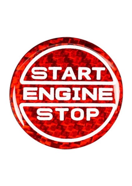 Bir Tıklama Başlat Düğmesi Dekoratif Kapak Etiketi Arabası Iç Aksesuarları Ford Mustang Için Gerçek Karbon Fiber 2024- (Yurt Dışından)