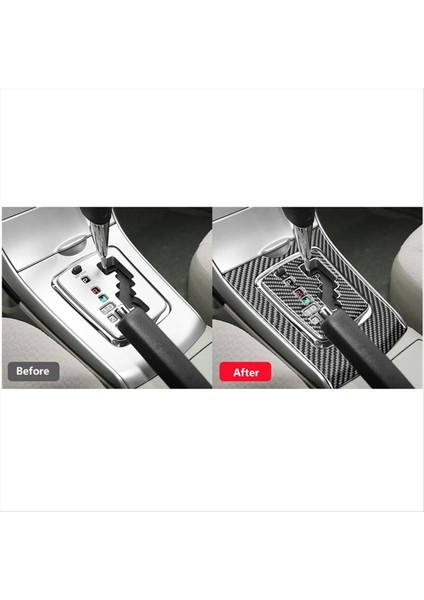Toyota Corolla Için Karbon Fiber 2007-2013 Merkez Konsol Dişli Vites Paneli Kapak Döşeme Sticker Iç Aksesuarlar (Yurt Dışından) indirimleri