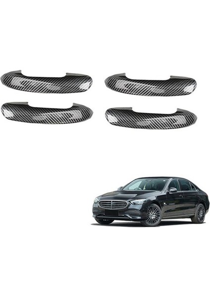 Araba Abs Karbon Fiber Dış Yan Kapı Tutucu Kapak Trim Mercedes Benz C Sınıfı W206 2021 2022 (Yurt Dışından) fiyatları