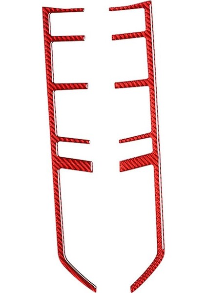 Karbon Fiber Kırmızı Iç Merkez Kontrol Dişli Vites Paneli Düğmesi Porsche Panamera Için Dekoratif Döşeme Şeritleri 2010-2016 (Yurt Dışından)