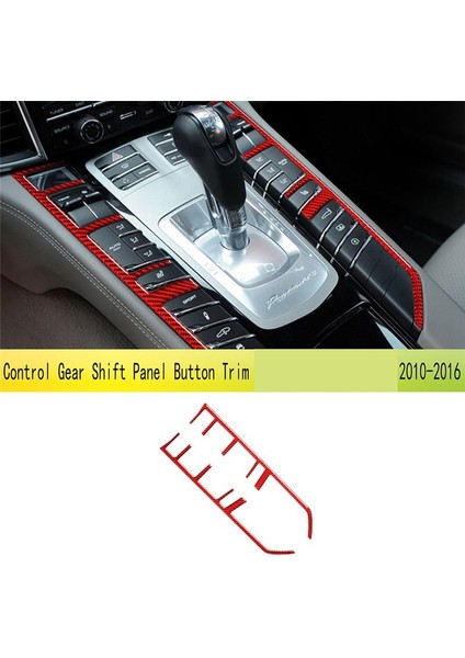 Karbon Fiber Kırmızı Iç Merkez Kontrol Dişli Vites Paneli Düğmesi Porsche Panamera Için Dekoratif Döşeme Şeritleri 2010-2016 (Yurt Dışından) fiyatları