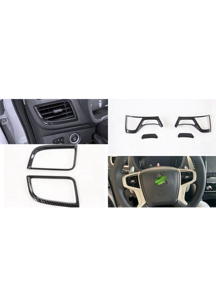 Mitsubishi Pajero Sport 2020 Otomobil Aksesuarları 2 Pc Için 6 Pcs 2 Hava Çıkışı Çerçevesi ve 4 Pcs Direksiyon Simidi Kapağı (Yurt Dışından) fiyatları