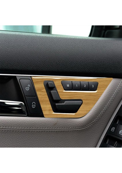 Araç Iç Kapı Koltuk Ayar Anahtarı Kapak Trim Sarı Ahşap Tahıl Mercedes-Benz C Sınıfı W204 2007-2013 (Yurt Dışından) indirimleri