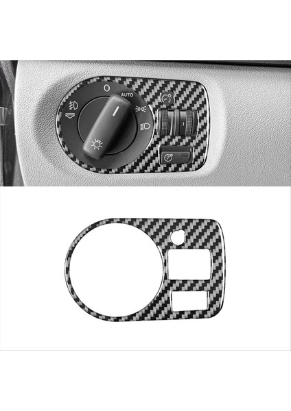 Audi A3 S3 8p 2006 2007 Karbon Fiber Otomobil Far Anahtarı Kapak Kaplama Çıkartmaları Iç Accessoires (Yurt Dışından) fırsatları