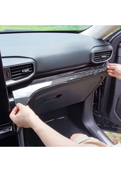 Ford Explorer 2020 2021 2022 Aksesuarlar Için Orta Konsol Konsol Gösterge Şerit Trim Kapak Karbon Fiber (Yurt Dışından) modelleri