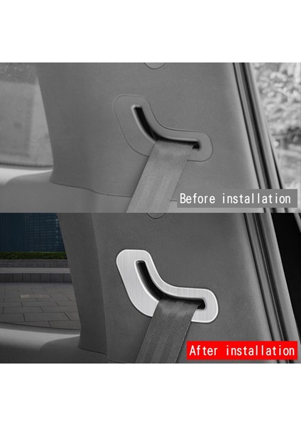 Toyota Alphard 40 Serisi 2023+ Gümüş Için Araba Paslanmaz Çelik Emniyet Kemer Panel Kapak Çerçevesi Iç Trim Aksesuarları (Yurt Dışından) fiyatları