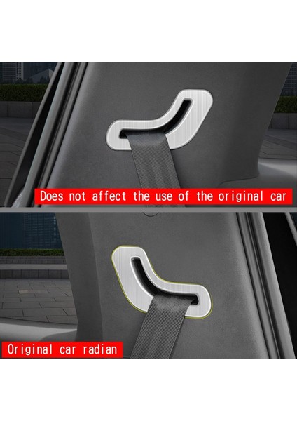 Toyota Alphard 40 Serisi 2023+ Gümüş Için Araba Paslanmaz Çelik Emniyet Kemer Panel Kapak Çerçevesi Iç Trim Aksesuarları (Yurt Dışından) modelleri