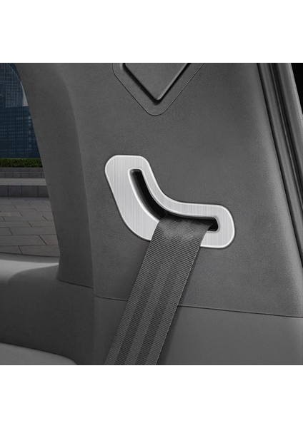 Toyota Alphard 40 Serisi 2023+ Gümüş Için Araba Paslanmaz Çelik Emniyet Kemer Panel Kapak Çerçevesi Iç Trim Aksesuarları (Yurt Dışından) indirimleri