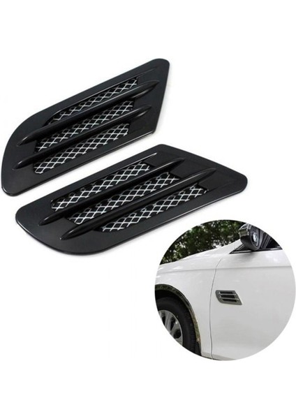 2pcs Araba Hava Giriş Dekorasyon Simülasyon Köpekbalığı Yan Hava Havalandırma Dekorasyon Trim Gümüş (Yurt Dışından) fırsatları