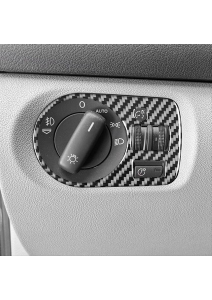 Audi A3 S3 8p 2006 2007 Karbon Fiber Otomobil Far Anahtarı Kapak Kaplama Çıkartmaları Iç Accessoires (Yurt Dışından) indirimleri