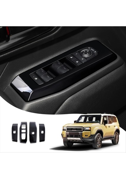 Toyota Land Cruiser Için Lhd 250 Prado LC250 2024 Windows Asansör Anahtarı Panel Kapak Trim Iç Aksesuarlar Siyah (Yurt Dışından) fiyatları