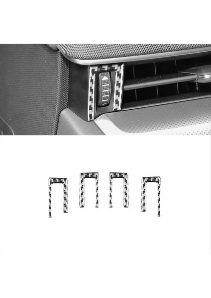 Ford Mustang Mach-E Için Karbon Fiber 2021-2024 Merkez Konsol Hava Çıkış Havalandırma Kapak Döşeme Sticker Iç Aksesuarlar (Yurt Dışından) fırsatları