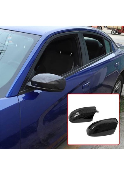 Araç Karbon Fiber Yan Dikizle Bakış Ayna Dekorasyon Kapağı Dodge Charger 2015-2020 Aksesuarları Için Trim (Yurt Dışından) indirimleri