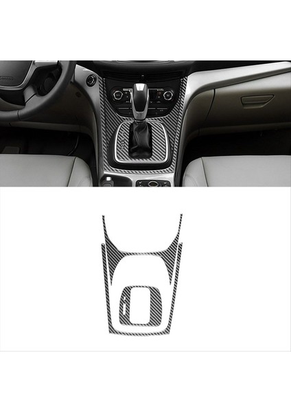 Ford Escape Için Karbon Fiber 2013-2016 Merkez Konsol Dişli Vites Paneli Kapak Trim Kiti Iç Aksesuarlar Lhd (Yurt Dışından) indirimleri