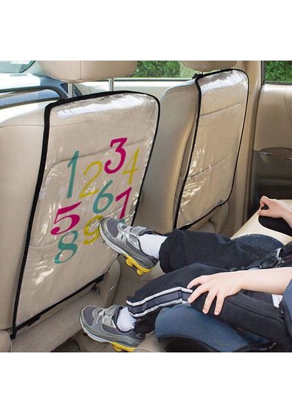 Desenli Oto Koltuğu Arkası Koruyucu Sayıları Öğreniyorum Temalı