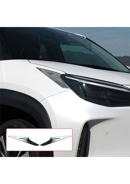 Toyota Yaris Için Cross 2020 2021 Araba Abs Krom Ön Far Lambası Kapağı Garnitür Strip Kaş Kapağı Döşeme (Yurt Dışından) modelleri