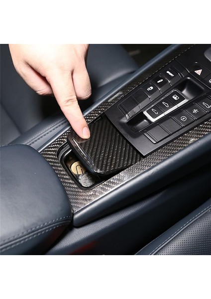 Porsche Için 718 911 2012-2019 Kuru Karbon Fiber Merkezi Kontrol Depolama Kutusu Kapak Döşeme Dekorasyon Araç Aksesuarları (Yurt Dışından) fiyatları