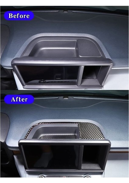 Gösterge Tablosu Depolama Kutusu Panel Kapak Ford Maverick 2022 2023 Aksesuarları Için Döşeme Çıkartmaları - Yumuşak Karbon Fiber (Yurt Dışından) indirimleri