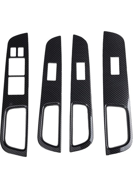 Araba Karbon Fiber Pencere Cam Kaldırma Düğmesi Anahtarı Kapak Nissan Tiida Rhd 2005-2010 Için Trim Kapı Kolçak Paneli (Yurt Dışından)