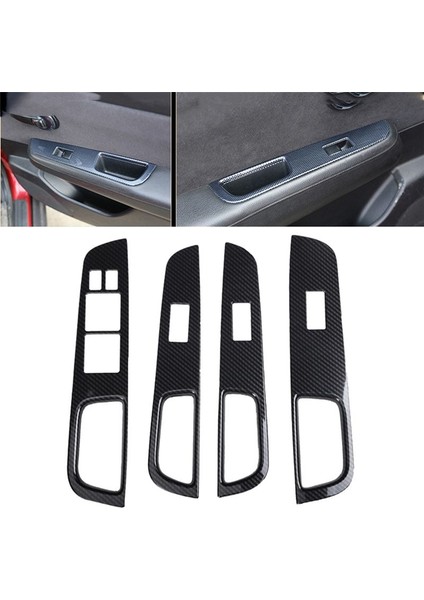 Araba Karbon Fiber Pencere Cam Kaldırma Düğmesi Anahtarı Kapak Nissan Tiida Rhd 2005-2010 Için Trim Kapı Kolçak Paneli (Yurt Dışından) fiyatları