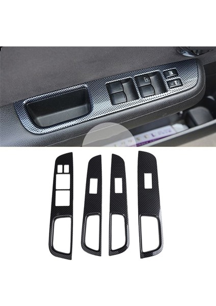 Araba Karbon Fiber Pencere Cam Kaldırma Düğmesi Anahtarı Kapak Nissan Tiida Rhd 2005-2010 Için Trim Kapı Kolçak Paneli (Yurt Dışından) modelleri