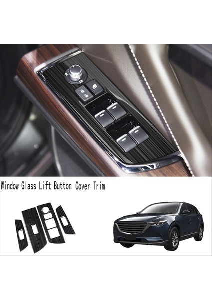 Araba Penceresi Cam Kaldırma Düğmesi Anahtarı Kapak Döşeme Paslanmaz Çelik Kapı Mezar Paneli Mazda Cx9 Cx-9 2022+ Rhd (Yurt Dışından) fiyatları