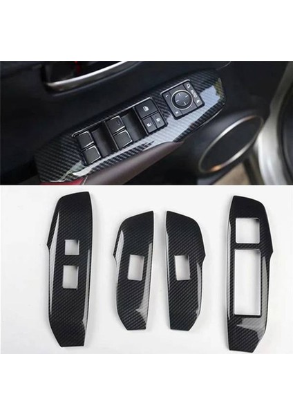 4pcs Araba Pencere Anahtarı Paneli Ayarla Kapak Döşeme Çıkarmaları Pencere Düğmesi Lexus Nx 300H 200T Lhd B Için Dekorasyon (Yurt Dışından) fiyatları