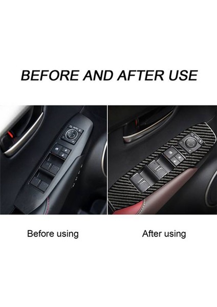 4pcs Araba Pencere Anahtarı Paneli Ayarla Kapak Döşeme Çıkarmaları Pencere Düğmesi Lexus Nx 300H 200T Lhd B Için Dekorasyon (Yurt Dışından) modelleri