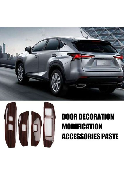 4pcs Araba Pencere Anahtarı Paneli Ayarla Kapak Döşeme Çıkarmaları Pencere Düğmesi Lexus Nx 300H 200T Lhd B Için Dekorasyon (Yurt Dışından) indirimleri