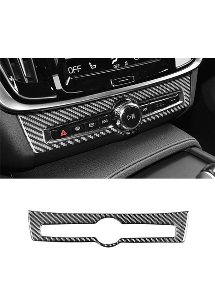 Araç Merkezi Konsolu Hacim Ayar Çerçevesi Çıkartma Volvo S90 2017-2022 Aksesuarlar Için Karbon Fiber (Yurt Dışından) fırsatları