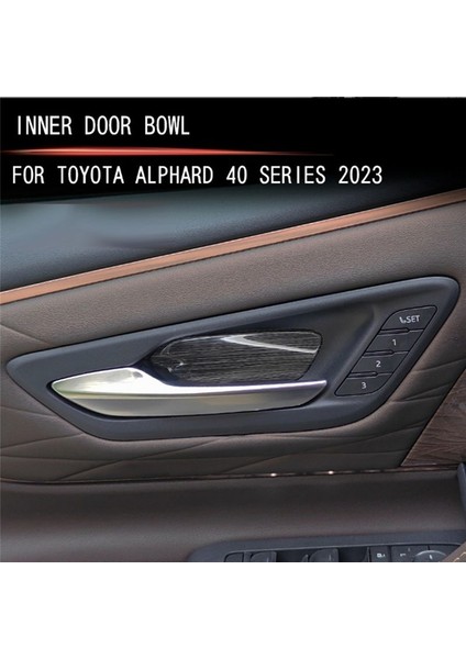 Toyota Alphard/vellfire 40 Serisi 2023+ Siyah Için Araba Paslanmaz Çelik Iç Kapı Kasesi Panel Trim Sticker (Yurt Dışından) indirimleri