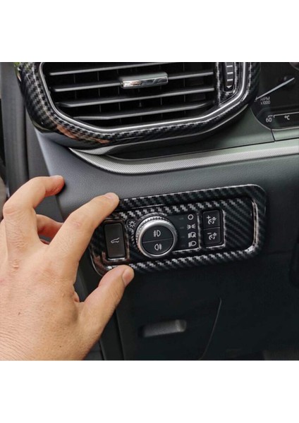 Bagaj Anahtarı Kapak Gösterge Tablosu Işık Ayarı Trim Karbon Fiber Ford Explorer 2020-2024 Aksesuarlar (Yurt Dışından) indirimleri