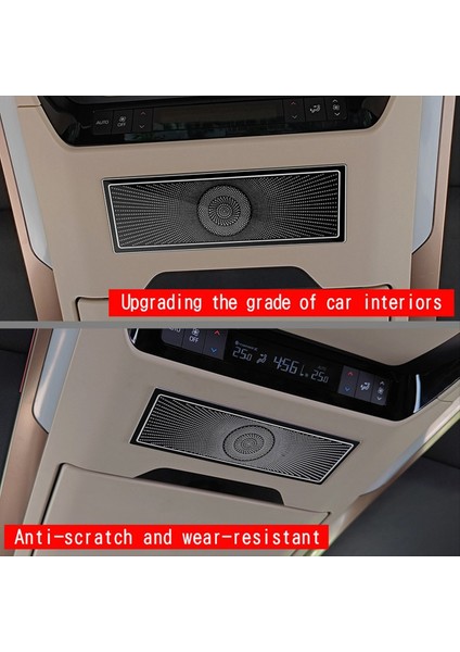 Toyota Alphard/vellfire Için 40 Serisi Paslanmaz Çelik Orta Sıra Çatı Hoparlör Kapağı Iç Döşeme Aksesuarları Siyah (Yurt Dışından) fiyatları
