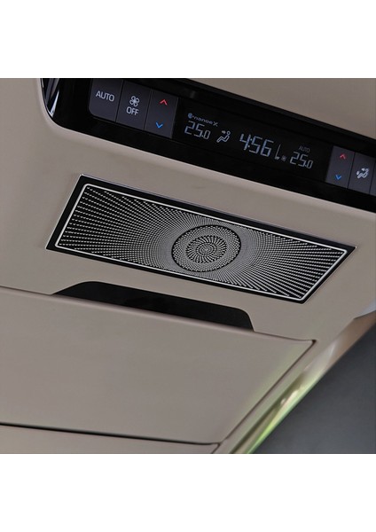 Toyota Alphard/vellfire Için 40 Serisi Paslanmaz Çelik Orta Sıra Çatı Hoparlör Kapağı Iç Döşeme Aksesuarları Siyah (Yurt Dışından) modelleri