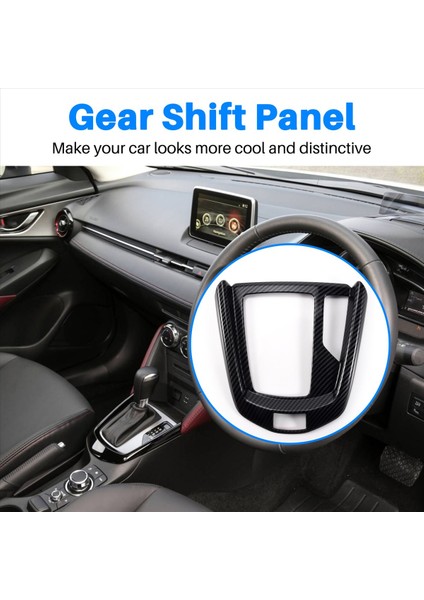 Karbon Fiber Abs Abs Merkezi Dişli Vites Düğmesi Panel Çerçeve Kapak Trim Araç Mazda 2 20-21 Cx-3 15-21 Rhd (Yurt Dışından) fırsatları