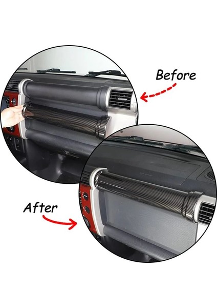 Toyota Fj Cruiser 2007-2021 Aksesuarları Için Orta Konsol Konsolu Gösterge Kapı Çerçevesi Döşeme Abs Karbon Fiber (Yurt Dışından) fırsatları