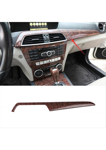 Mercedes Benz W204 C-Class 2010-2013 Kırmızı Ahşap Tahıl Konsolu Konsolu Dash Strıp Trım (Yurt Dışından) fiyatları