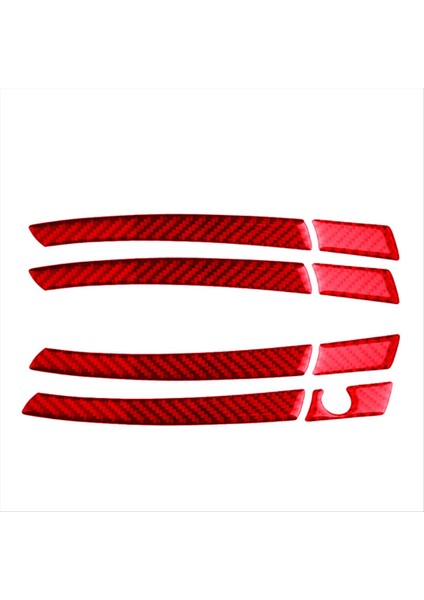 Mercedes-Benz Için Kırmızı Karbon Fiber Dış Kapı Tutam Kapağı Trim W204 2007-2013 (Yurt Dışından) modelleri