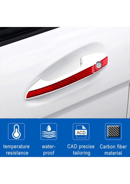 Mercedes-Benz Için Kırmızı Karbon Fiber Dış Kapı Tutam Kapağı Trim W204 2007-2013 (Yurt Dışından) indirimleri
