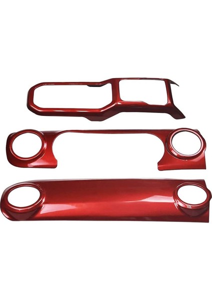 Jl Center Konsol Paneli Gösterge Tablosu Kapak Jeep Wrangler Jl 2018-2021/ Gladiator Jt 2020 Aksesuarları (Kırmızı) (Yurt Dışından)