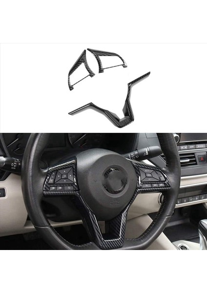 Nissan Rogue Altima Sentra Için 12X Karbon Fiber Direksiyon Dekorasyon Kapağı Çerçeve Döşeme Yaprak Versa Aksesuarları (Yurt Dışından) fiyatları