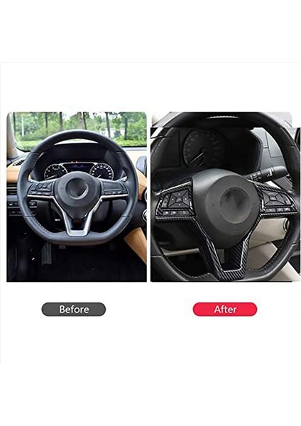 Nissan Rogue Altima Sentra Için 12X Karbon Fiber Direksiyon Dekorasyon Kapağı Çerçeve Döşeme Yaprak Versa Aksesuarları (Yurt Dışından) modelleri