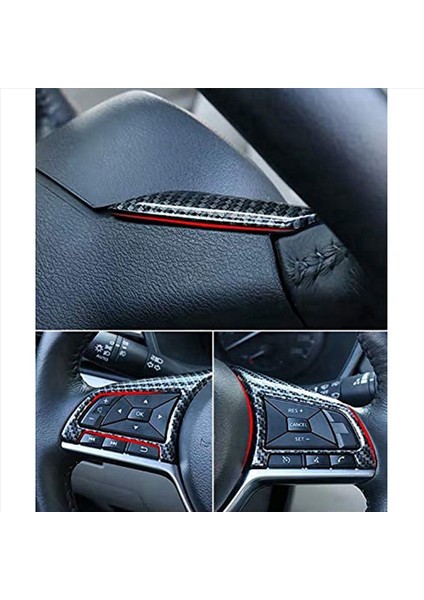 Nissan Rogue Altima Sentra Için 12X Karbon Fiber Direksiyon Dekorasyon Kapağı Çerçeve Döşeme Yaprak Versa Aksesuarları (Yurt Dışından) indirimleri